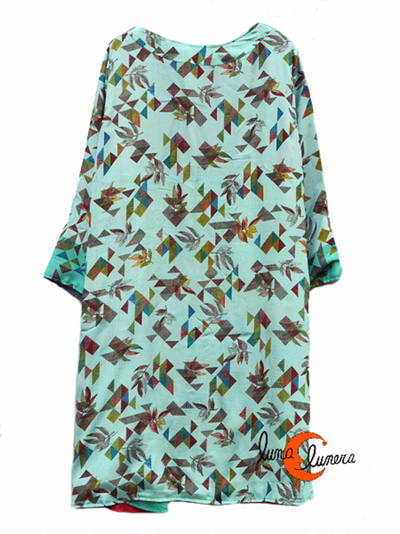 Kimono de seda reversible.