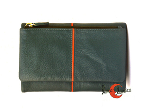 Monedero exterior con cierre de cremallera