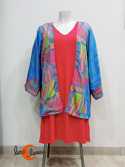 Kimonos cortos de imitación seda de India