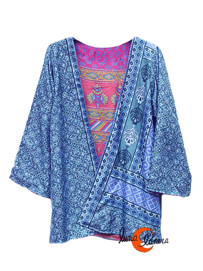 Kimonos cortos de imitación seda de India