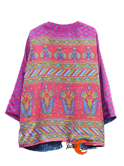 Kimonos cortos de imitación seda de India