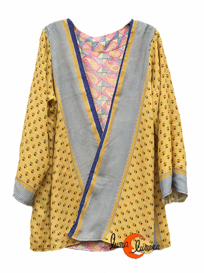 Kimonos cortos de imitación seda de India