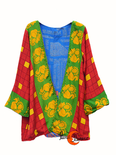 Kimonos cortos de imitación seda de India