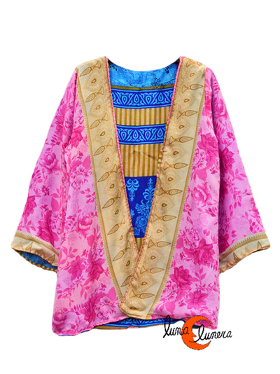 Kimonos cortos de imitación seda de India
