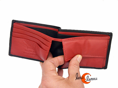 Cartera americana de piel con monedero interior