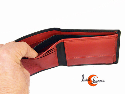 Cartera americana de piel con monedero interior