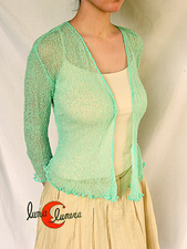 Chaquetas, rebecas de punto. Pueden llevarse abiertas o con nudo.