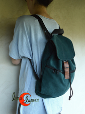 Mochila de tela modelo clásico artesanal