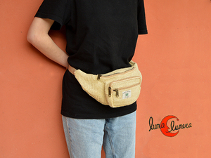 Riñoneras de tela de cáñamo orgánico