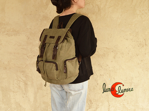 Mochila grande loneta gruesa 