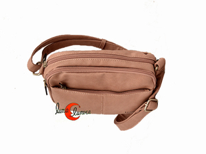 Bolso pequeño bandolera con varios bolsillos con cremallera