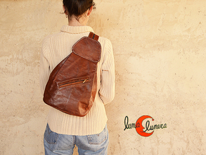 Mochila jamonera de piel engrasada de Marruecos