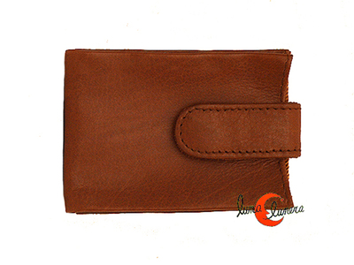 Mini cartera de piel con monedero y tarjetero.