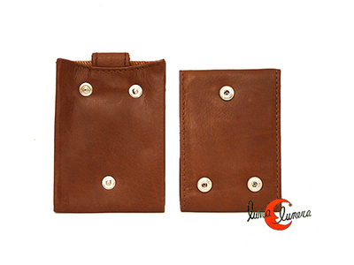 Mini cartera de piel con monedero y tarjetero.