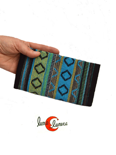 Cartera monedero grande vegano de algodón