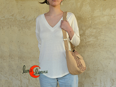 Bolso bandolera pequeño de algodón