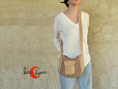 Bolso bandolera pequeño de algodón