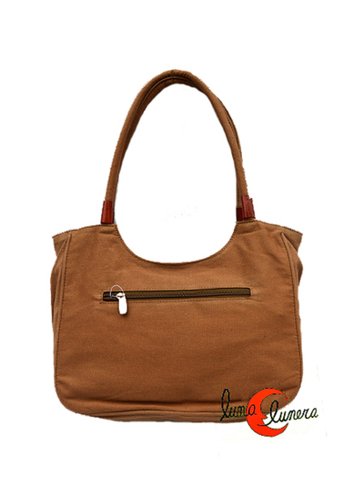 bolso de hombro con bolsillo exterior por detrás