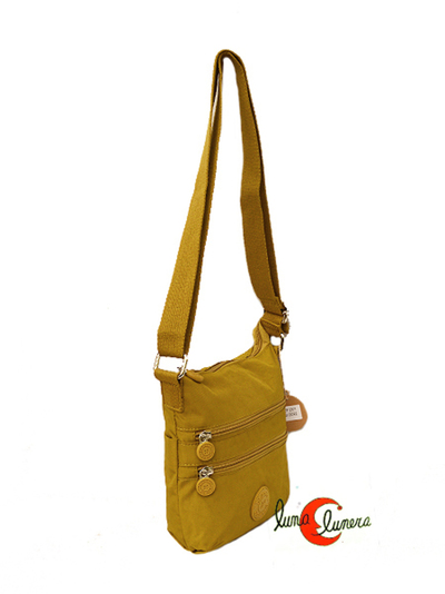 Bolso bandolera pequeño de naylon con cremalleras