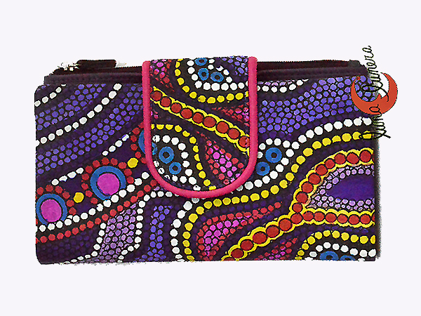 Cartera de piel con dibjos de muchos Belmonte