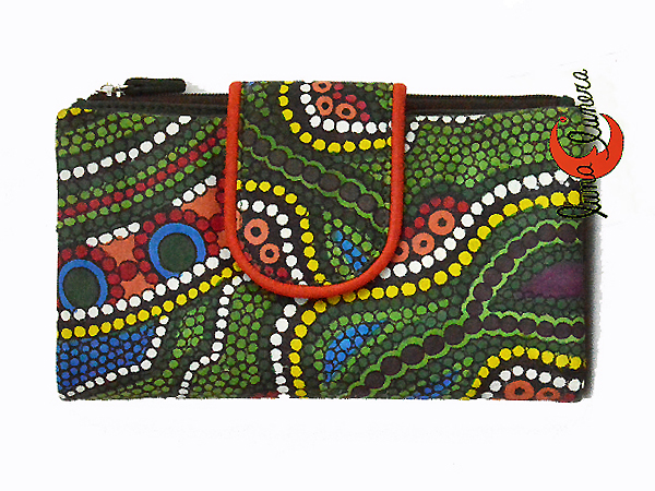 Cartera de piel con dibjos de muchos Belmonte