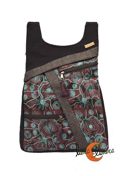 Mochila tela de algodón estampadas con colores