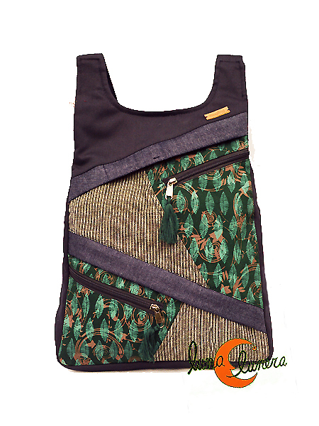 Mochila tela de algodón estampadas con colores