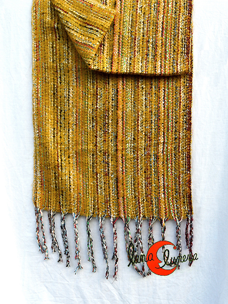 Bufanda de lana y viscosa de color jaspeda