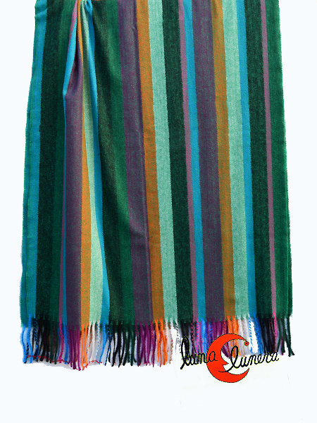 Bufanda grande tipo manta de rayada con muchos colores