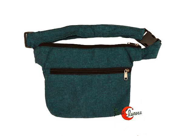 Riñoneras grandes de tela de algodón con cremallera antirrobo de la casa Mugling