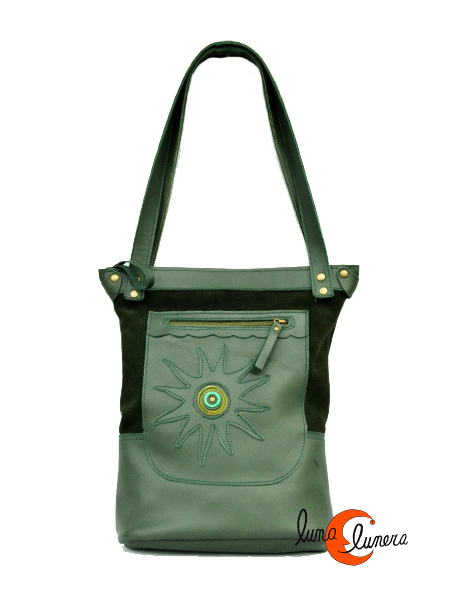 Bolsos de hombro tipo shopping de piel y cuero plano grande de colores con tamaño para ordenador portátil