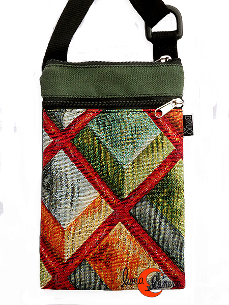Bolsito pequeño de tela para el teléfono movil Rombo