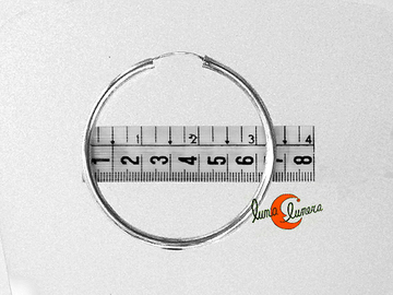 Aros de plata gruesos (2,5 mm. por 7 cm.) 006