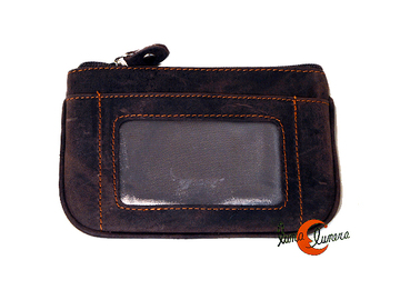 Monederos de piel Morgado, mediano rectangular con dos cremalleras y compartimento para DNI.