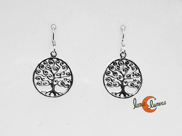 Pendiente de plata, árbol dela vida.