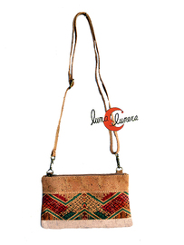 Corcho. Bolso pequeño 15, escamas rosa.