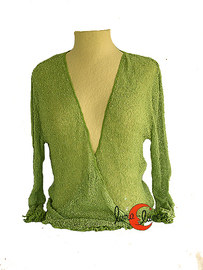 Chaquetas, rebecas de punto. Color verde seco.