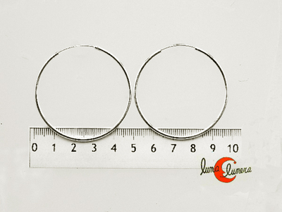 Aros de plata medianos gruesas (1,5 mm. por 5 cm.) 031