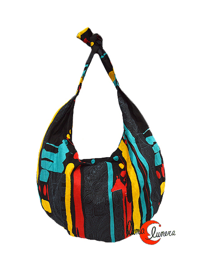 bolso bandolera tela con cremallera