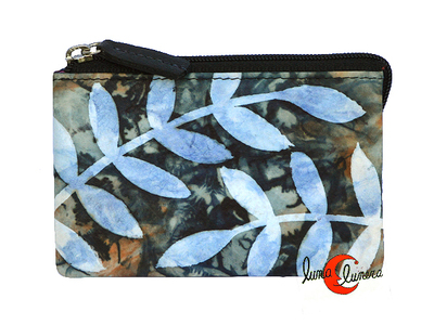 Monedero 20 de piel de colores Belmonte. Piel mate. Helecho negro.