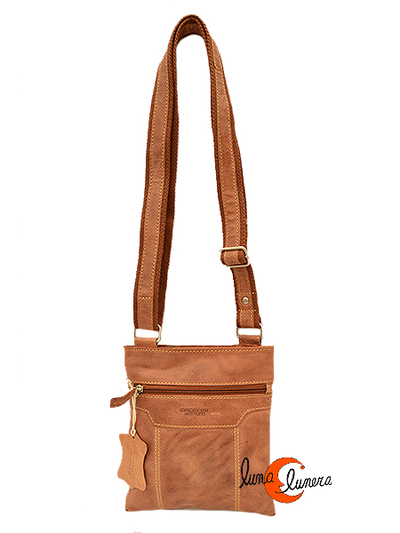 Bolsos de piel para chico o caballero, 11101N, marrón cálido brillo.