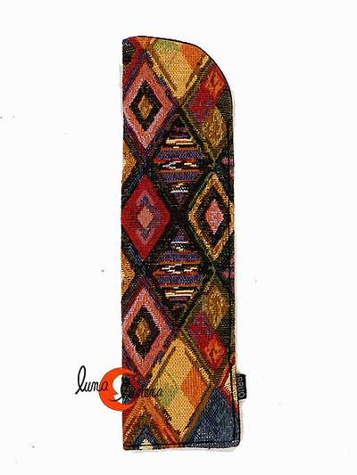 Fundas de tela para abanicos, rombos pequeños.
