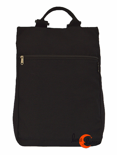 Mochilas de tela BRUO. Mochila grande negra lisa.