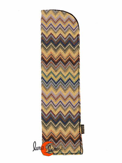 Funda de tela para abanicos, Zig zag.