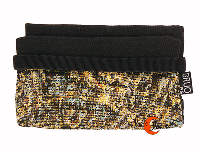Cartera vegana Bruo de tela con goma. Pequeña tierra.