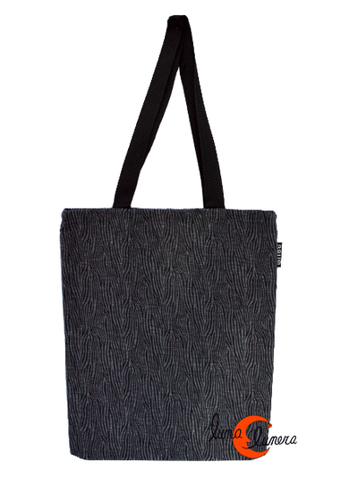Bolsa TOTE BAG de tela de algodón Bruo. Cebra gris.