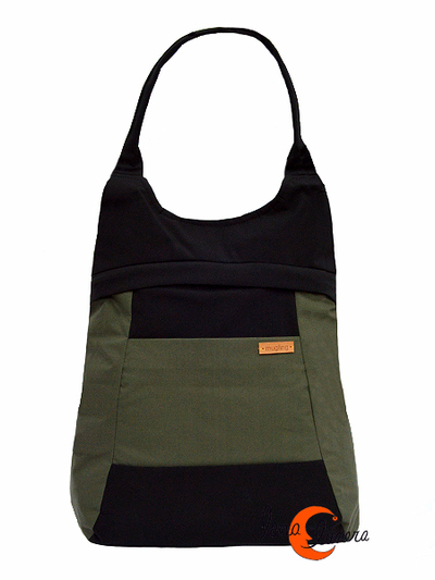 Impermeables. Mochilas de tela Mugling. Mochila bolso negra verde oliva.