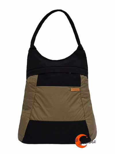 Impermeables. Mochilas de tela Mugling. Mochila bolso negra taupé.