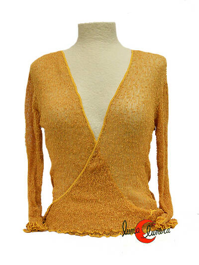 Chaquetas, rebecas de punto. Color amarillo mostaza.