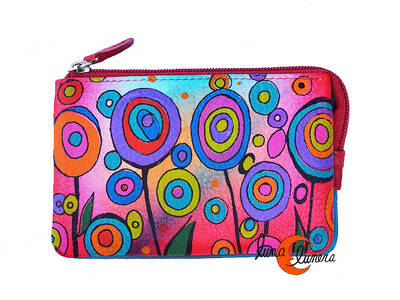 Monedero 20 de piel de colores Belmonte. Piruletas roja.